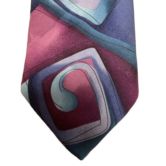Men's Necktie J Garcia Tie Absolam Collection 37 100% Silk - Picture 2 of 4